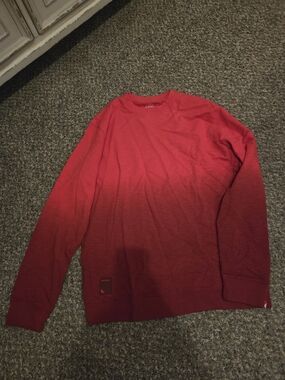 Women's Red Crewneck Sweatshirt - Casual Everyday Pullover